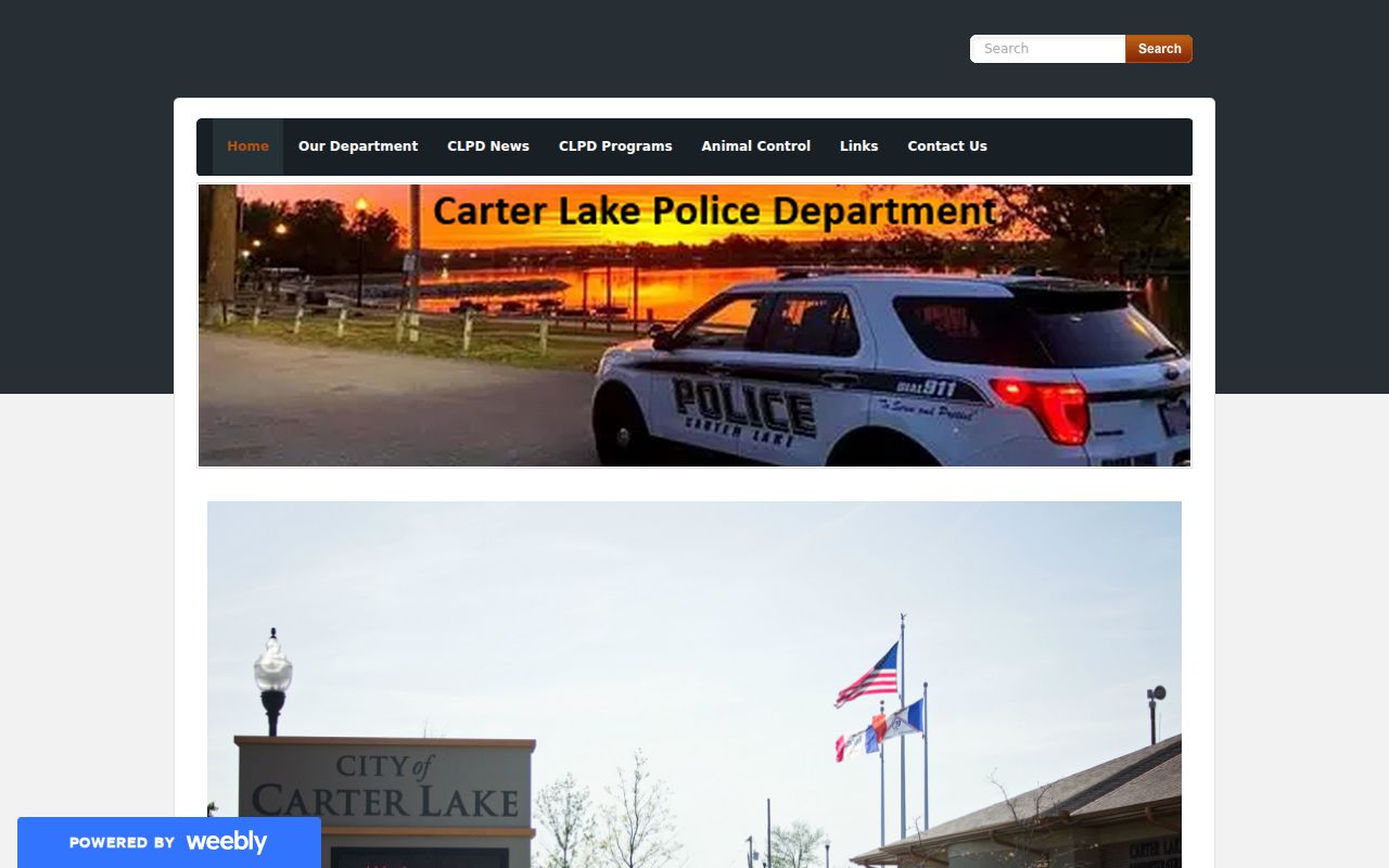 Carter Lake Police contact page with no public Carter Lake warrant portal